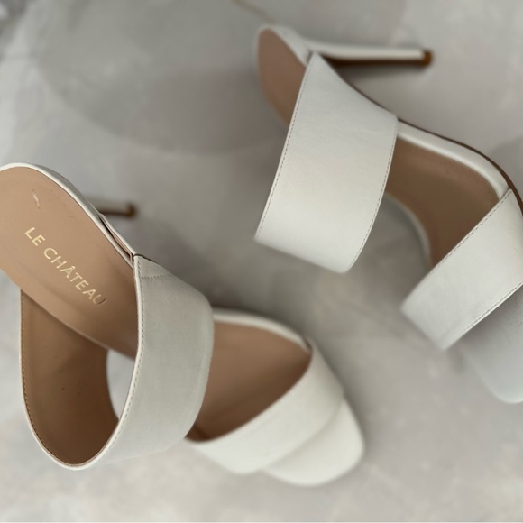 Le Chateau heels in white, size 37. Worn once to as bridesmaid. - Picture 6 of 7